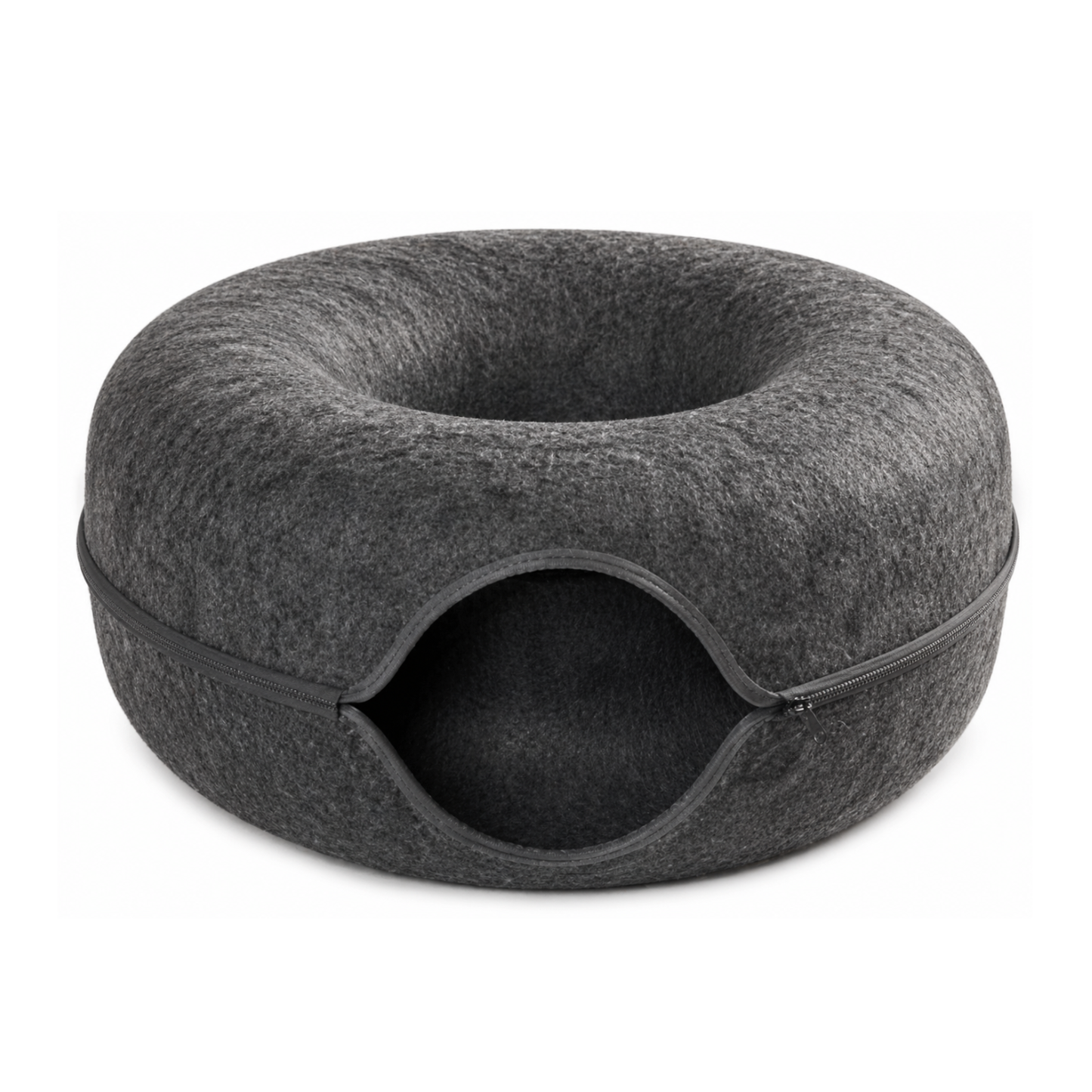 SnugNest | Vilten kattentunnel-kattenbed - Jumbo-formaat