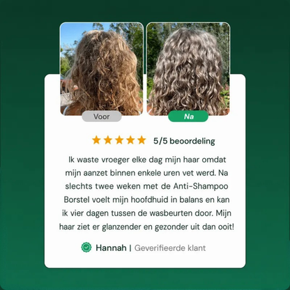 Anti-Shampoo Borstel | Maakt het haar grondig schoon zonder shampoo te gebruiken