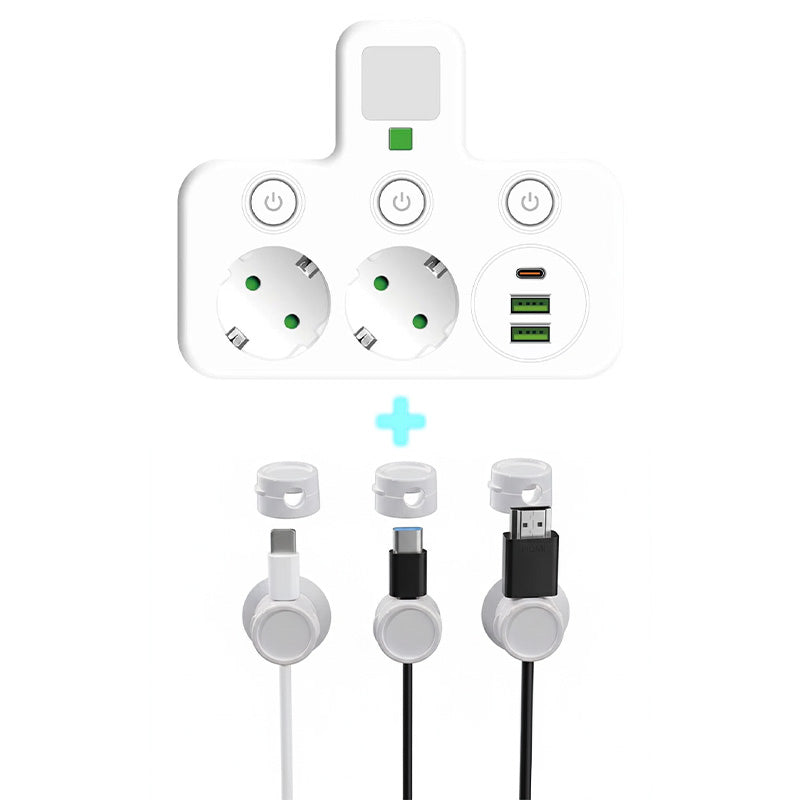 PowerHub | Wandstekker met 4 stopcontacten