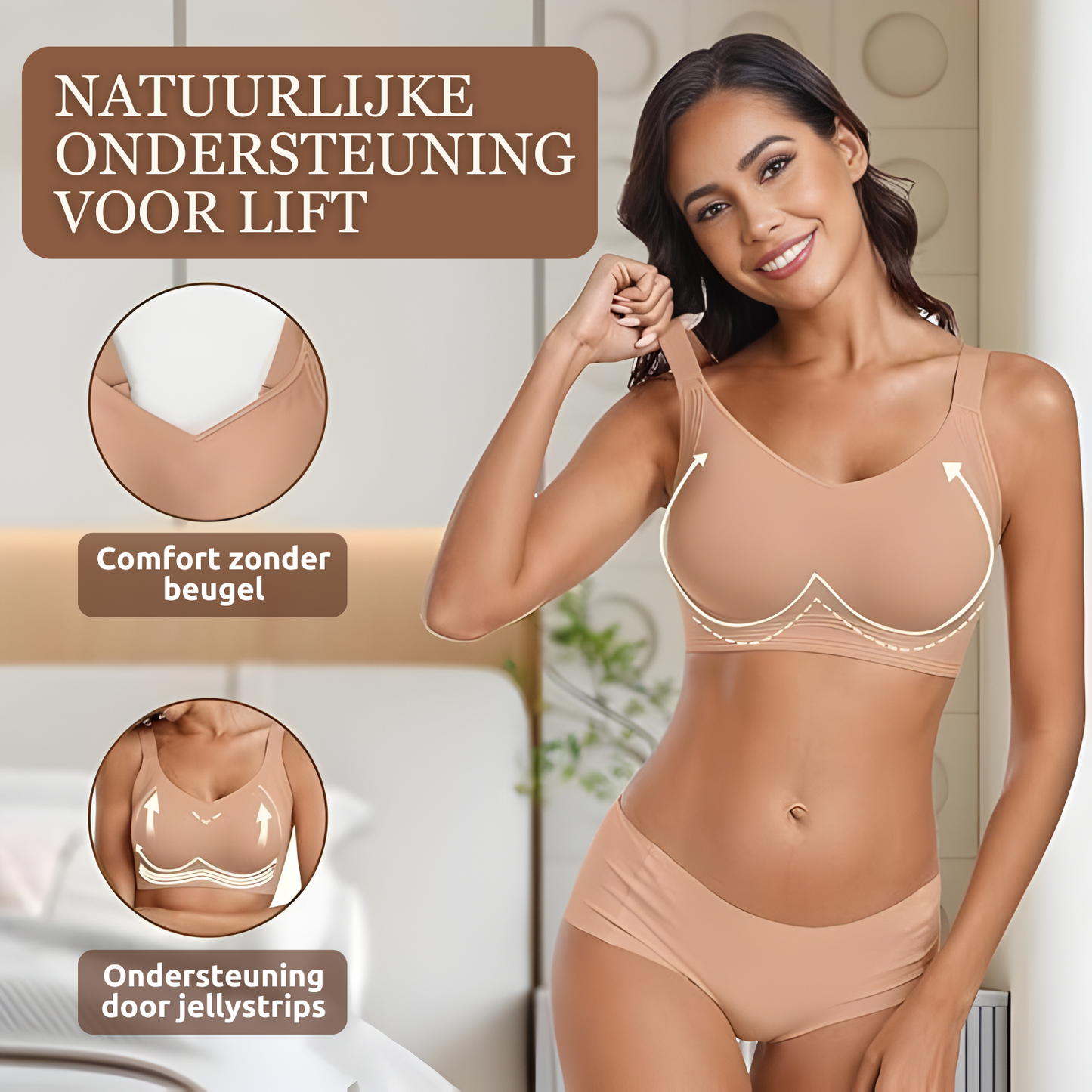 LiftCurve | Naadloze Push-Up BH zonder Beugel