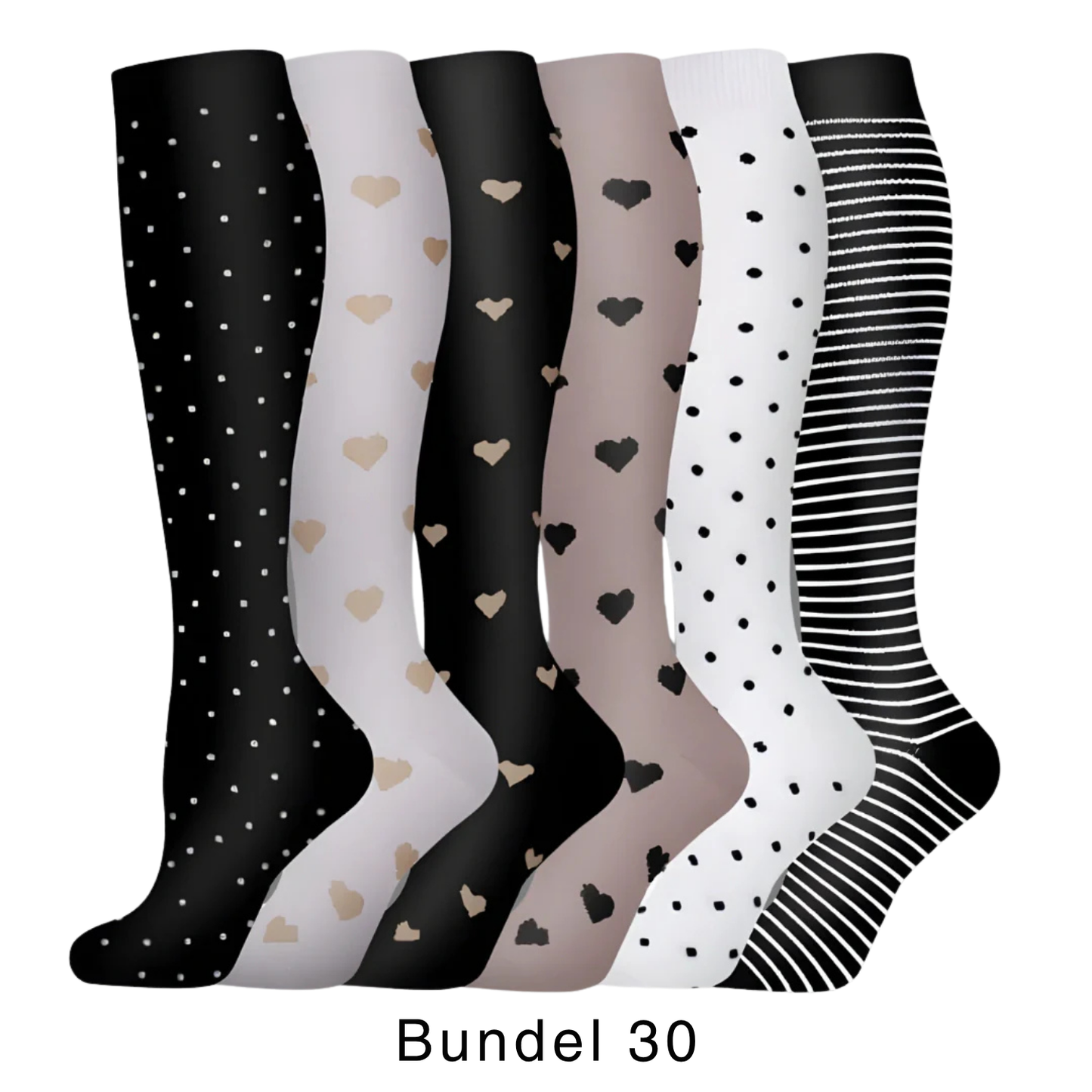 Colorify | Kleurrijke compressiekous (6 paar)