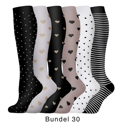Colorify | Kleurrijke compressiekous (6 paar)