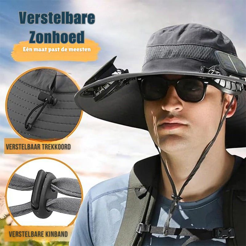 DuoAir Vissershoed – Koel Ventilatiesysteem & Strandwaardige Zonbescherming