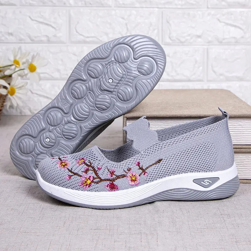 ErgoFlora – Bloemige Sneakers Met Orthopedisch Comfort
