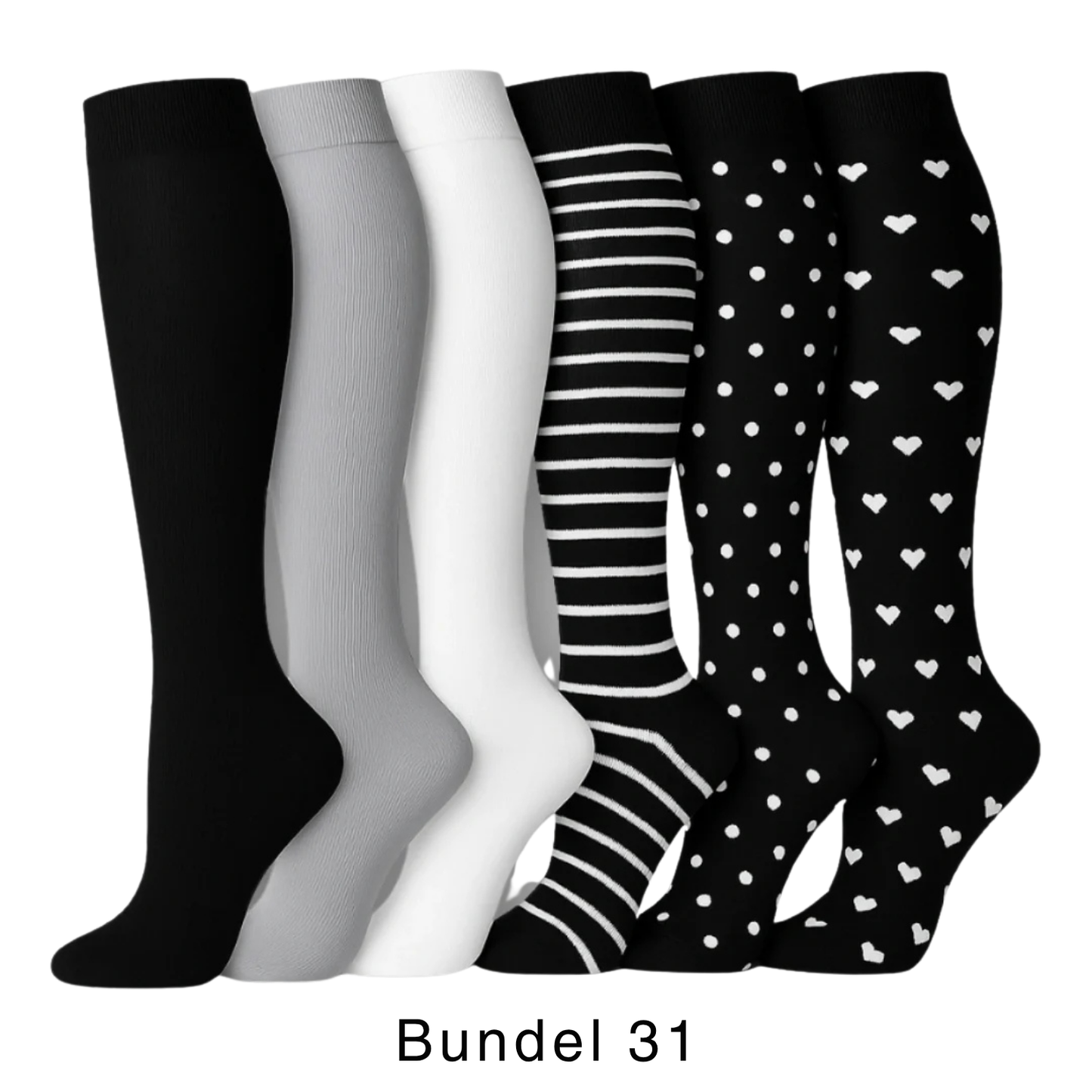 Colorify | Kleurrijke compressiekous (6 paar)