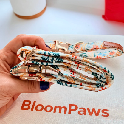 BloomPaws | Verstelbare Hondenhalsband - Gele bloemen