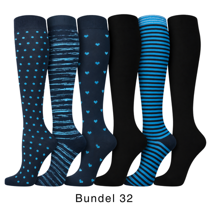 Colorify | Kleurrijke compressiekous (6 paar)