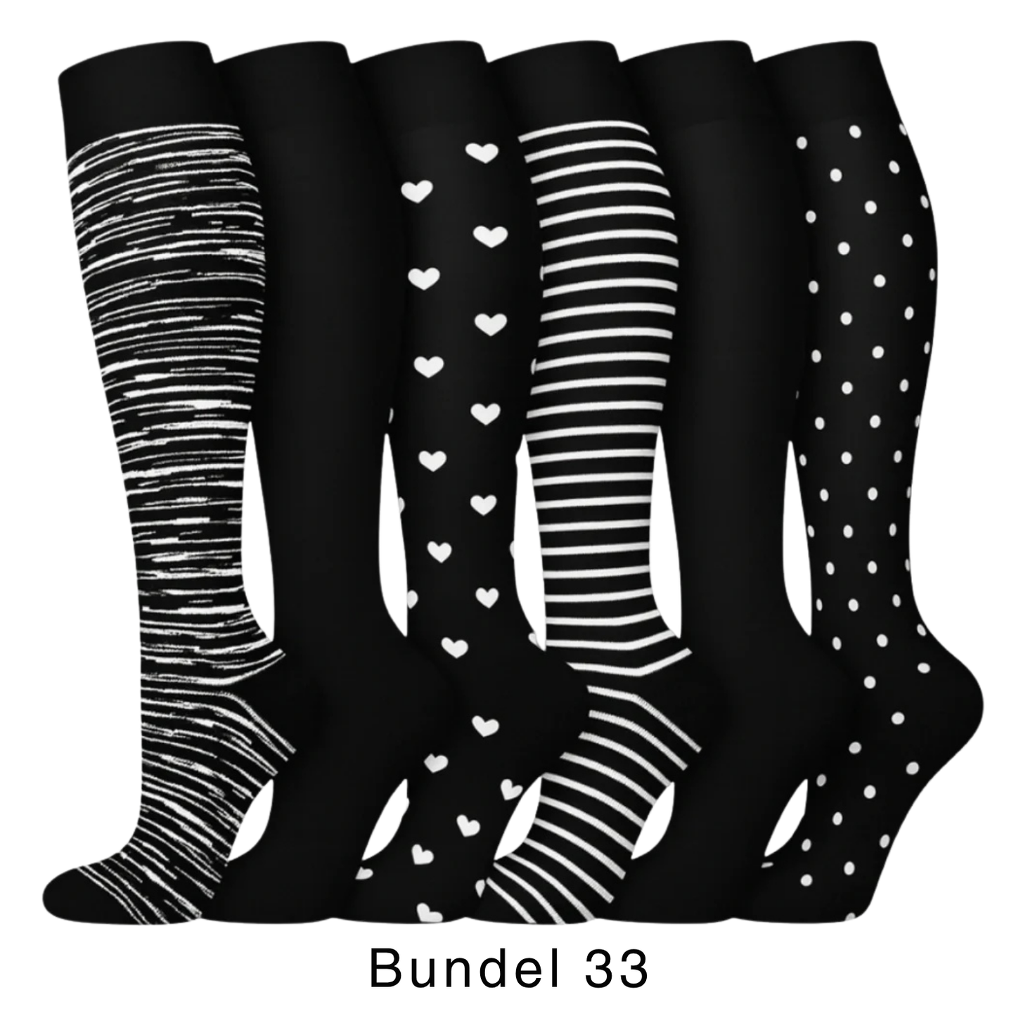 Colorify | Kleurrijke compressiekous (6 paar)
