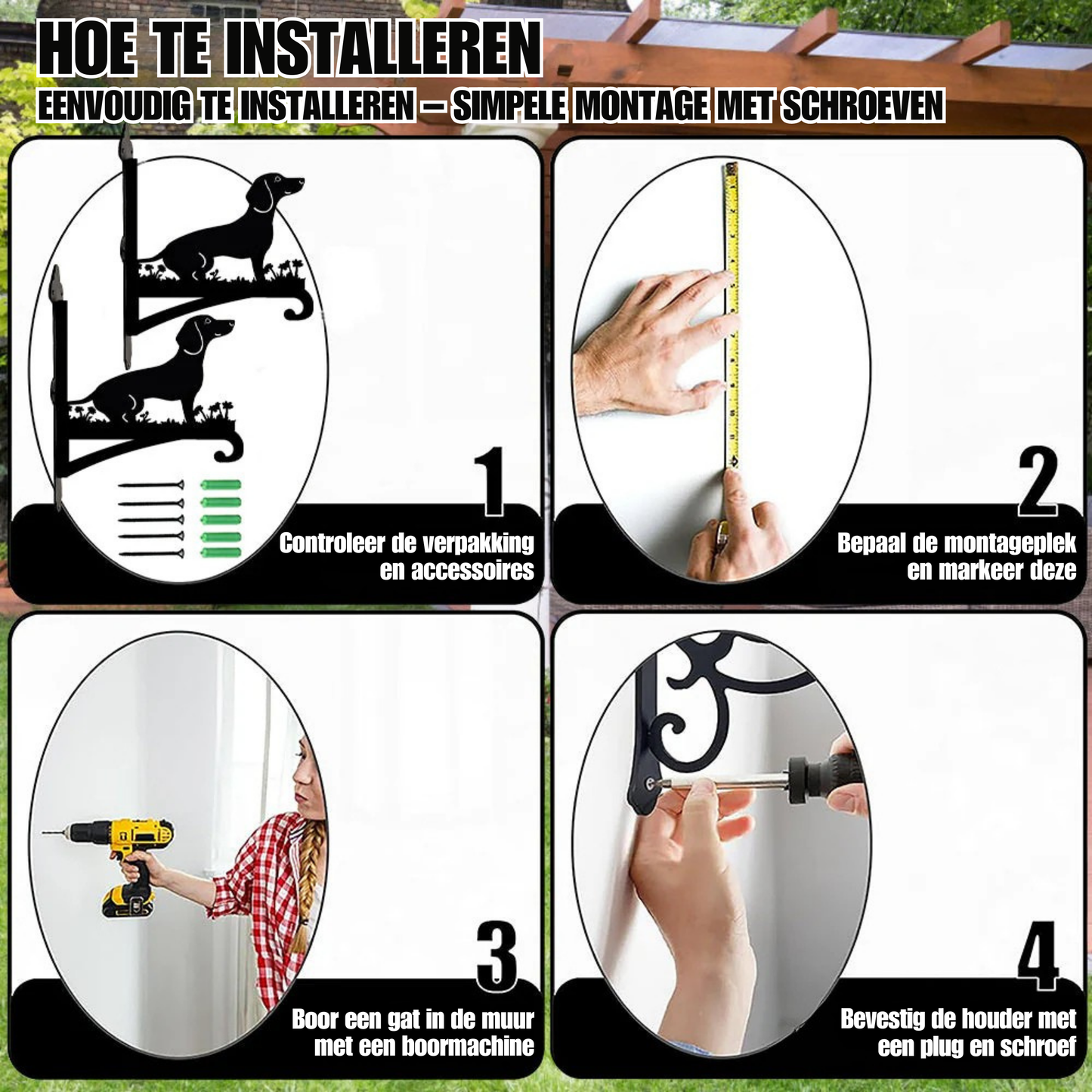 Metalen hangbeugel - Teckel