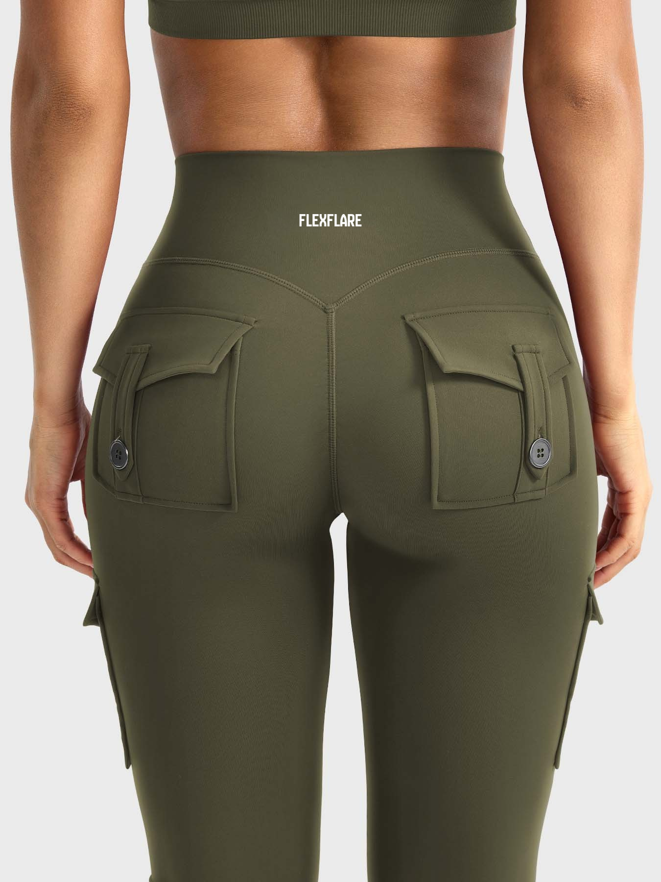 FlexFlare | Cargo Legging - Legergroen