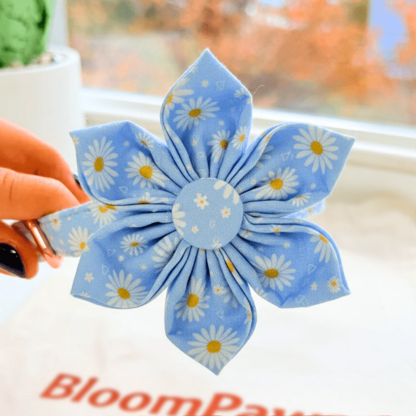 BloomPaws | Verstelbare Hondenhalsband - Goudsbloem bloei