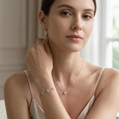 Kristallen bloemenketting