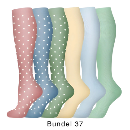 Colorify | Kleurrijke compressiekous (6 paar)