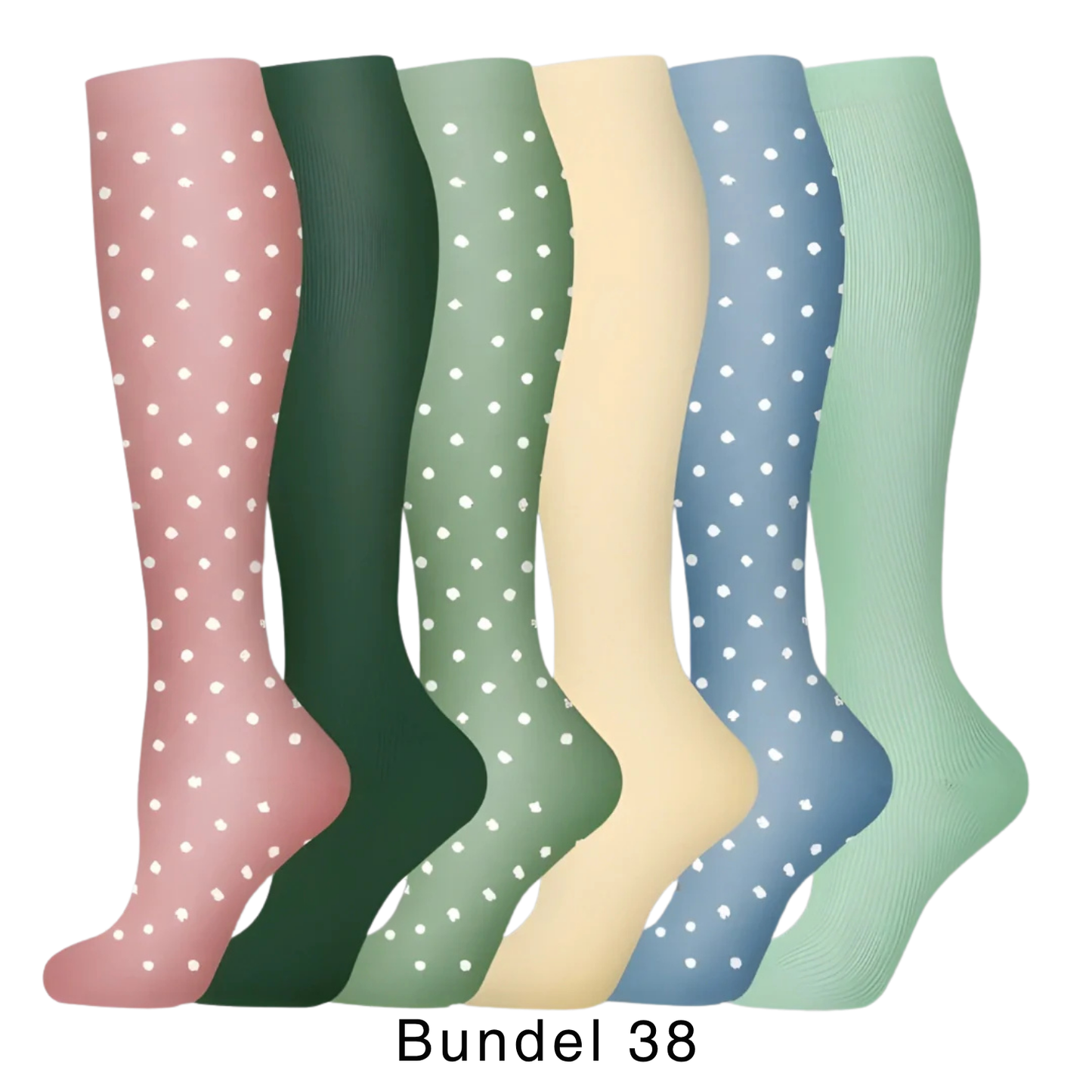 Colorify | Kleurrijke compressiekous (6 paar)
