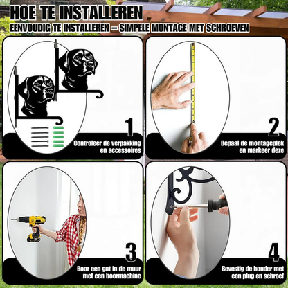 Metalen hangbeugel – Labrador hondenkop