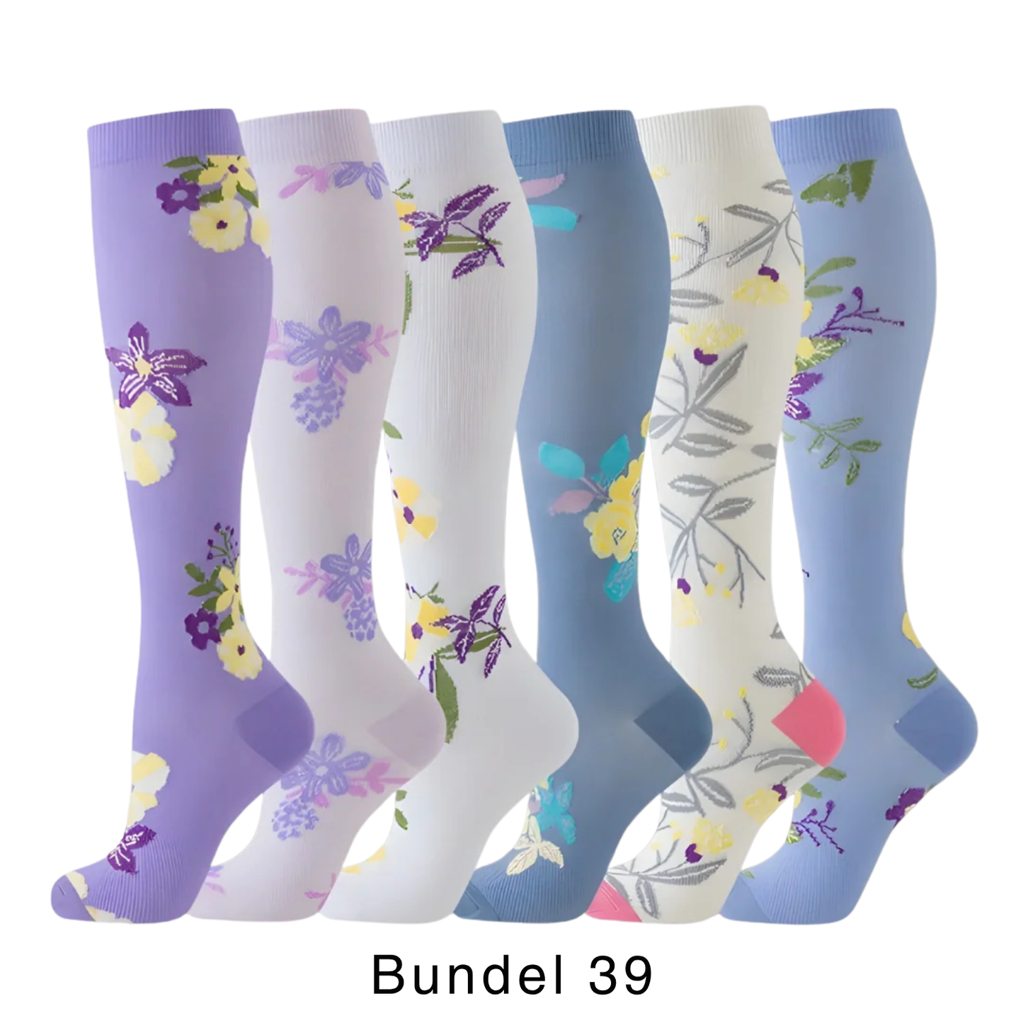 Colorify | Kleurrijke compressiekous (6 paar)