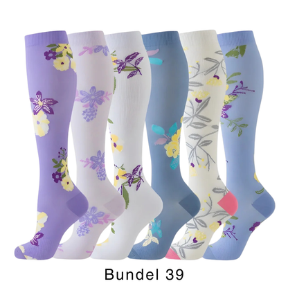 Colorify | Kleurrijke compressiekous (6 paar)