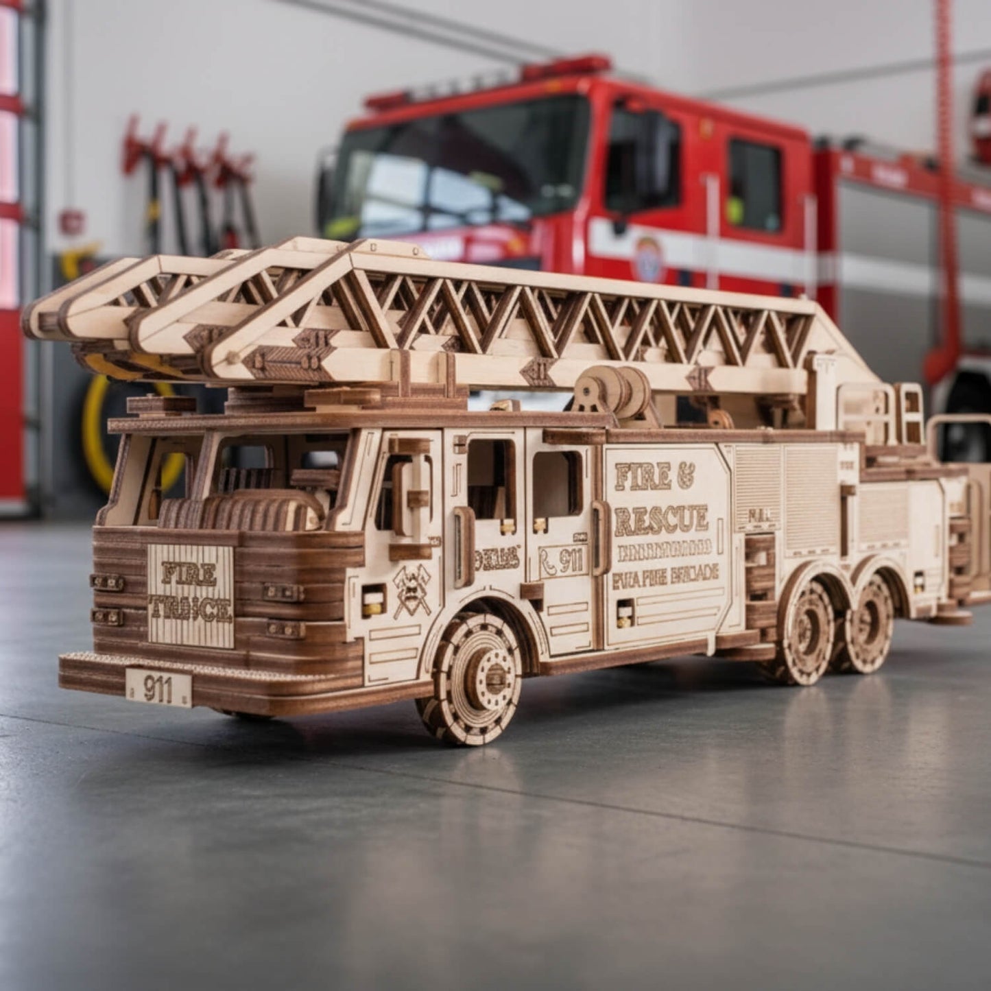 Mechanische vrachtwagen-brandweerwagen