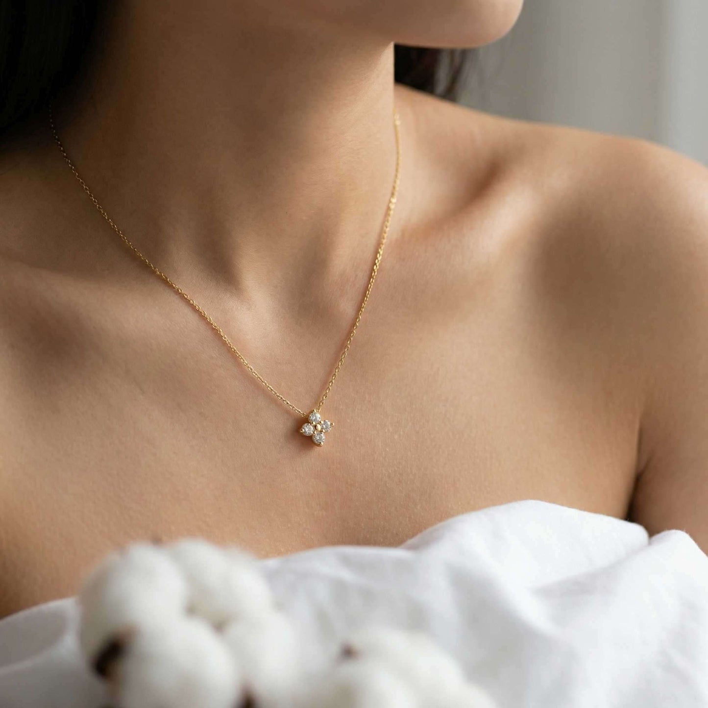 Kristallen bloemenketting