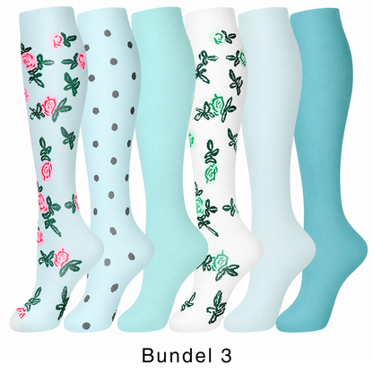Colorify | Kleurrijke compressiekous (6 paar)