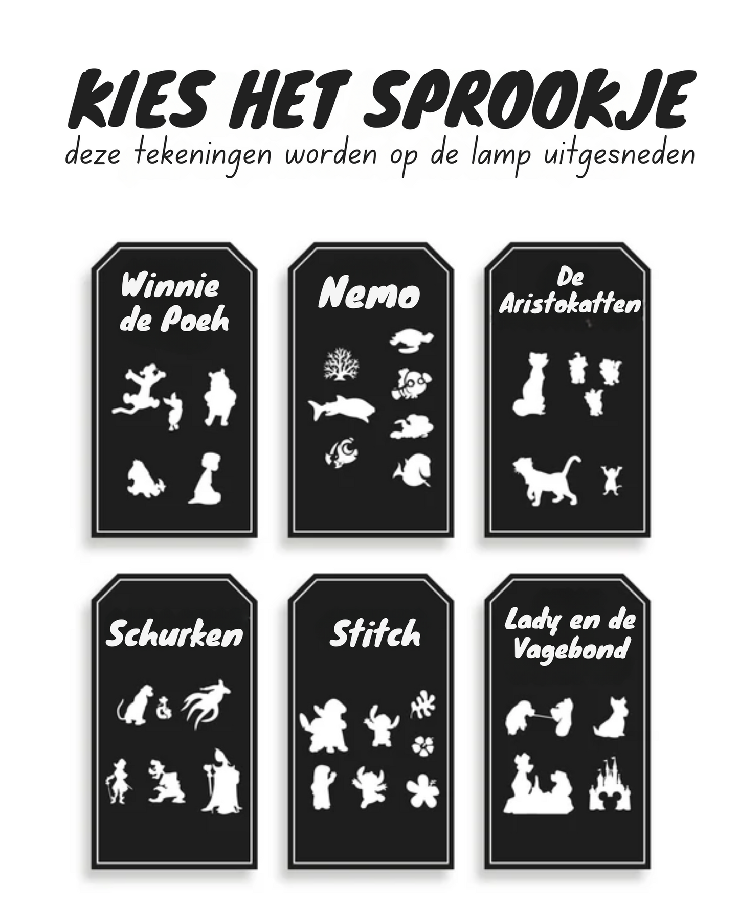 Persoonlijke Houten Sprookjes LetterLamp
