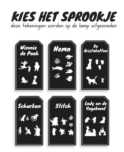 Persoonlijke Houten Sprookjes LetterLamp