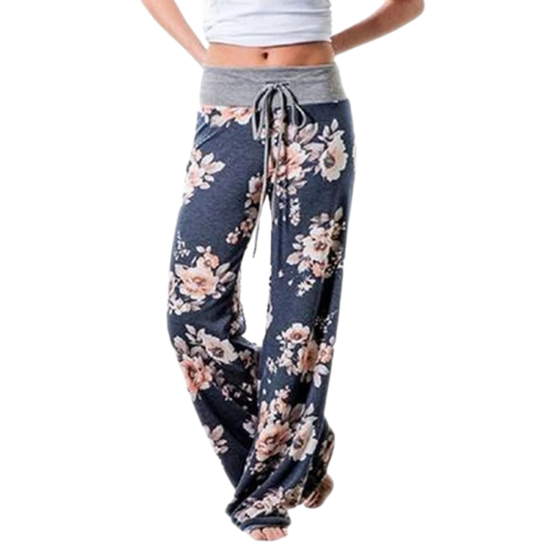 Damesbroek met Losse Pasvorm en Bloemenprint – Comfortabel en Stijlvol