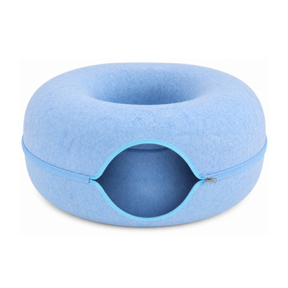 SnugNest | Vilten kattentunnel-kattenbed - Jumbo-formaat