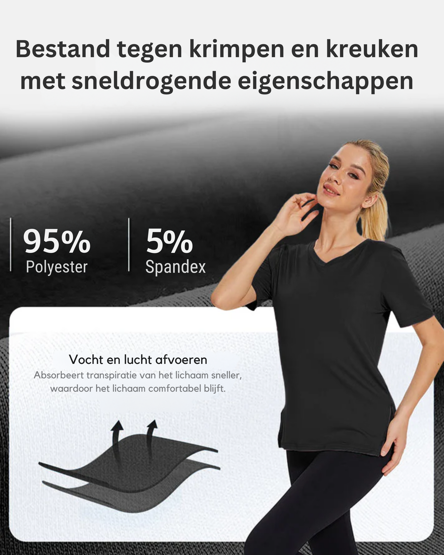 Dames T-Shirts Met V-Hals En Basic Mouw In Plus Size