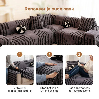 CozyShield Bankhoes – Warm, Antislip en Zacht Pluche Winterontwerp