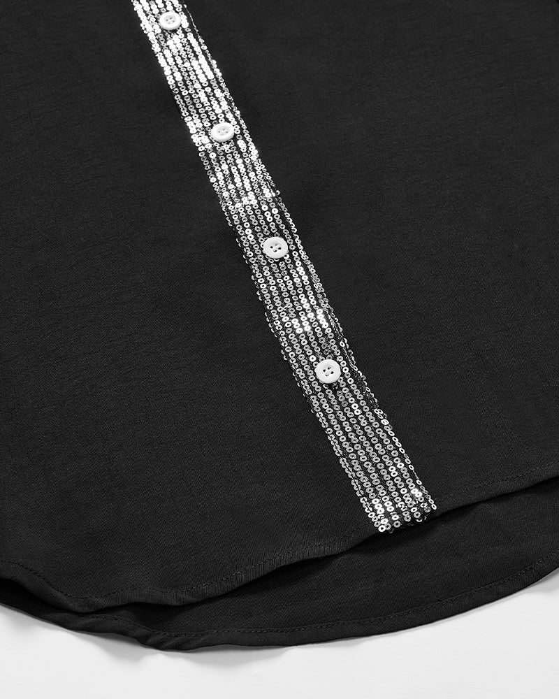 Sparkle Chic Blouse – Paillettenlook