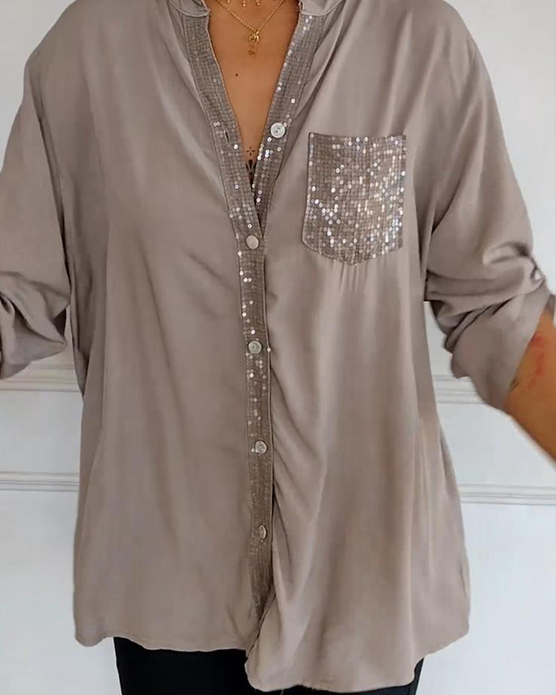 Sparkle Chic Blouse – Paillettenlook