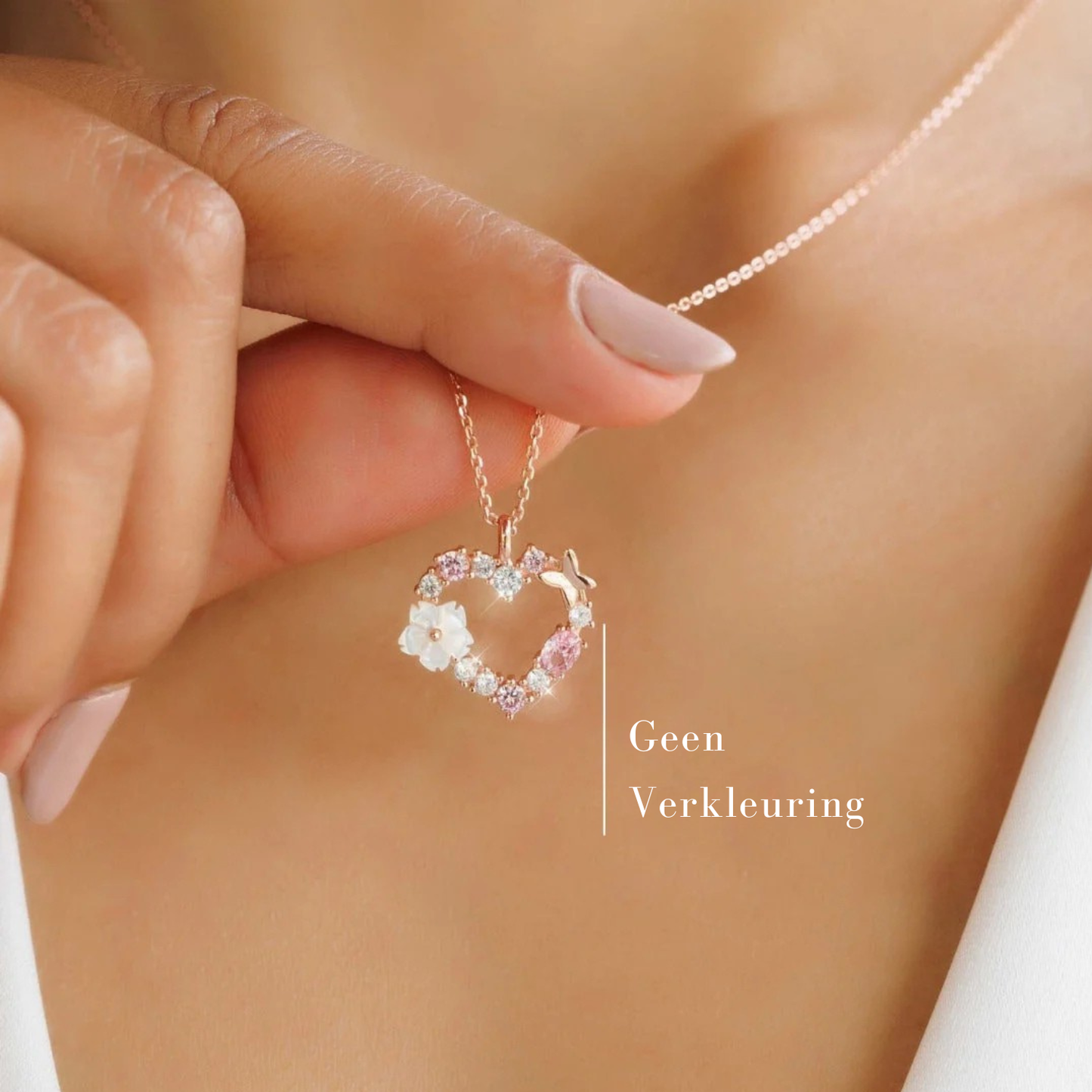 LustraGem | Sierlijke ketting met hartjeshanger