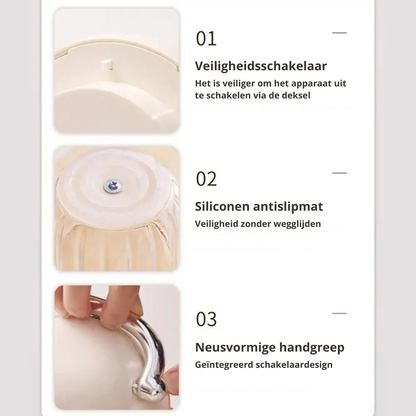 ChopMate Pro 2.0 – Snoerloze Mini Voedselhakker (USB Oplaadbaar, Vaatwasserbestendig)