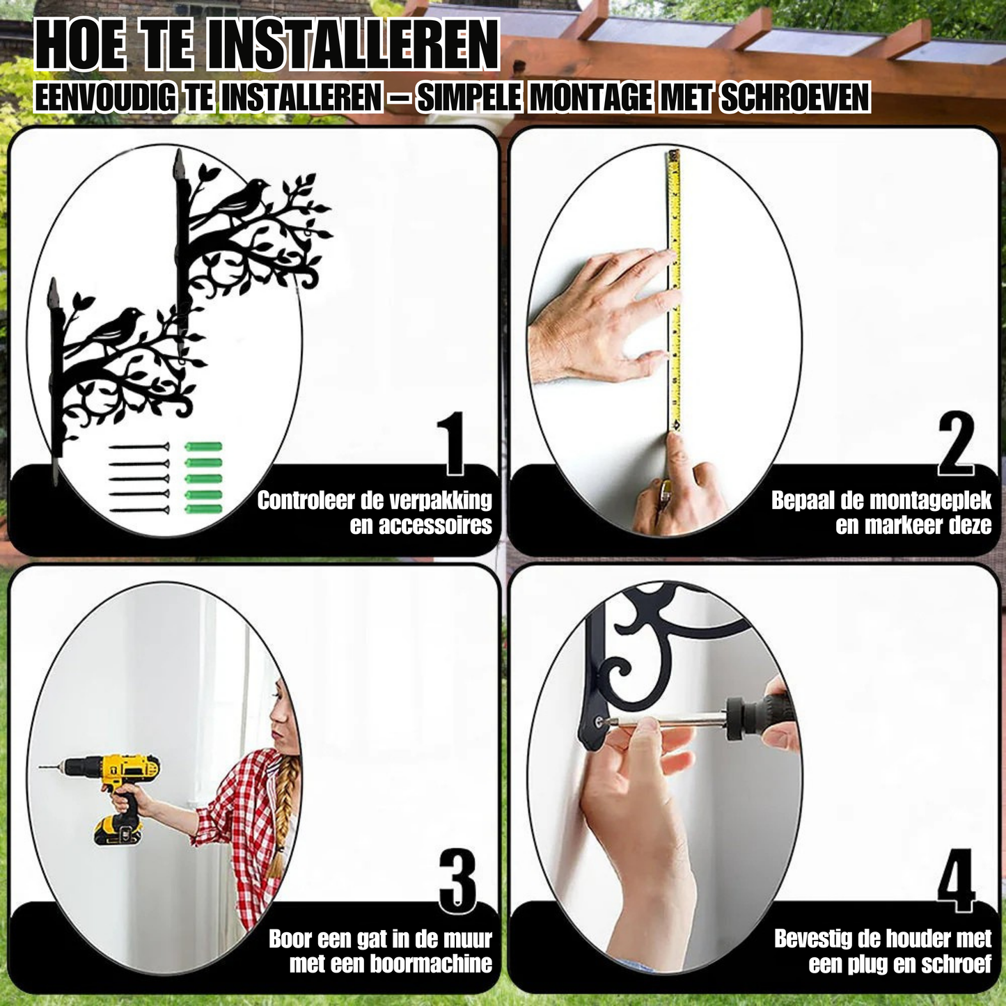 Metalen hangbeugel – Vogel