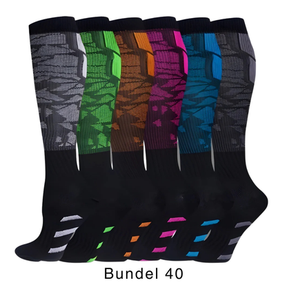 Colorify | Kleurrijke compressiekous (6 paar)