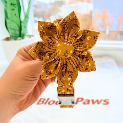 BloomPaws | Verstelbare Hondenhalsband - Zonnige madeliefje