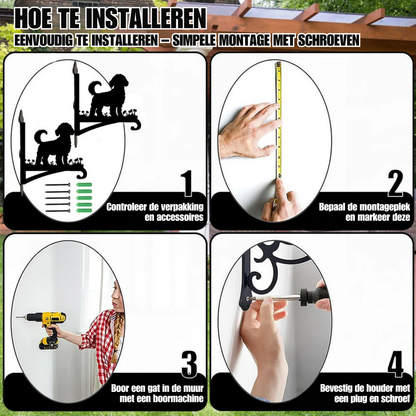 Metalen hangbeugel – Cockapoo silhouet