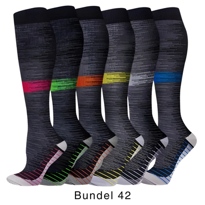 Colorify | Kleurrijke compressiekous (6 paar)