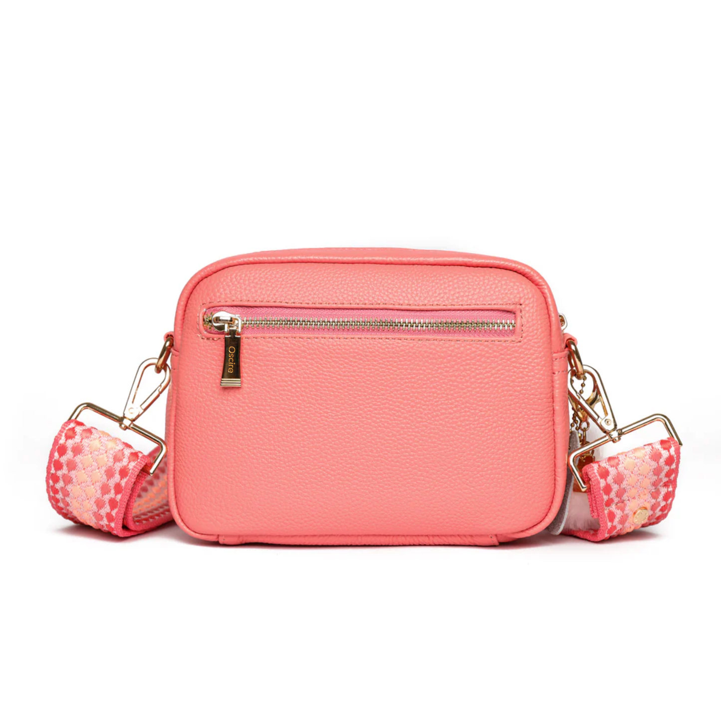 Luma | Compacte lederen crossbodytas - Rosé roze