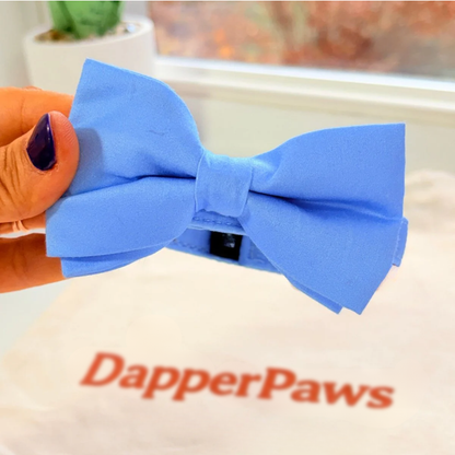 DapperPaws | Hondenhalsband met vlinderdas - Babyblauw