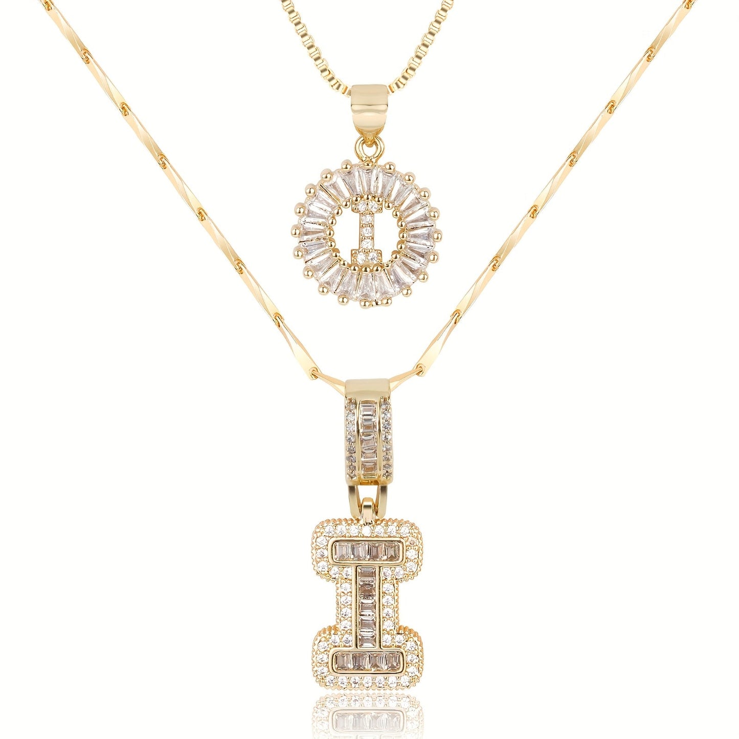 GemLetter | 14K Ketting met Diamanten Initiaal Hanger