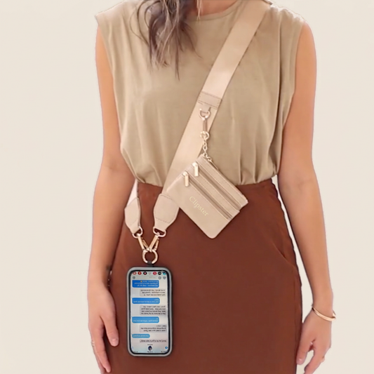 Clip & Go-riem met tasje – Neutral-collectie