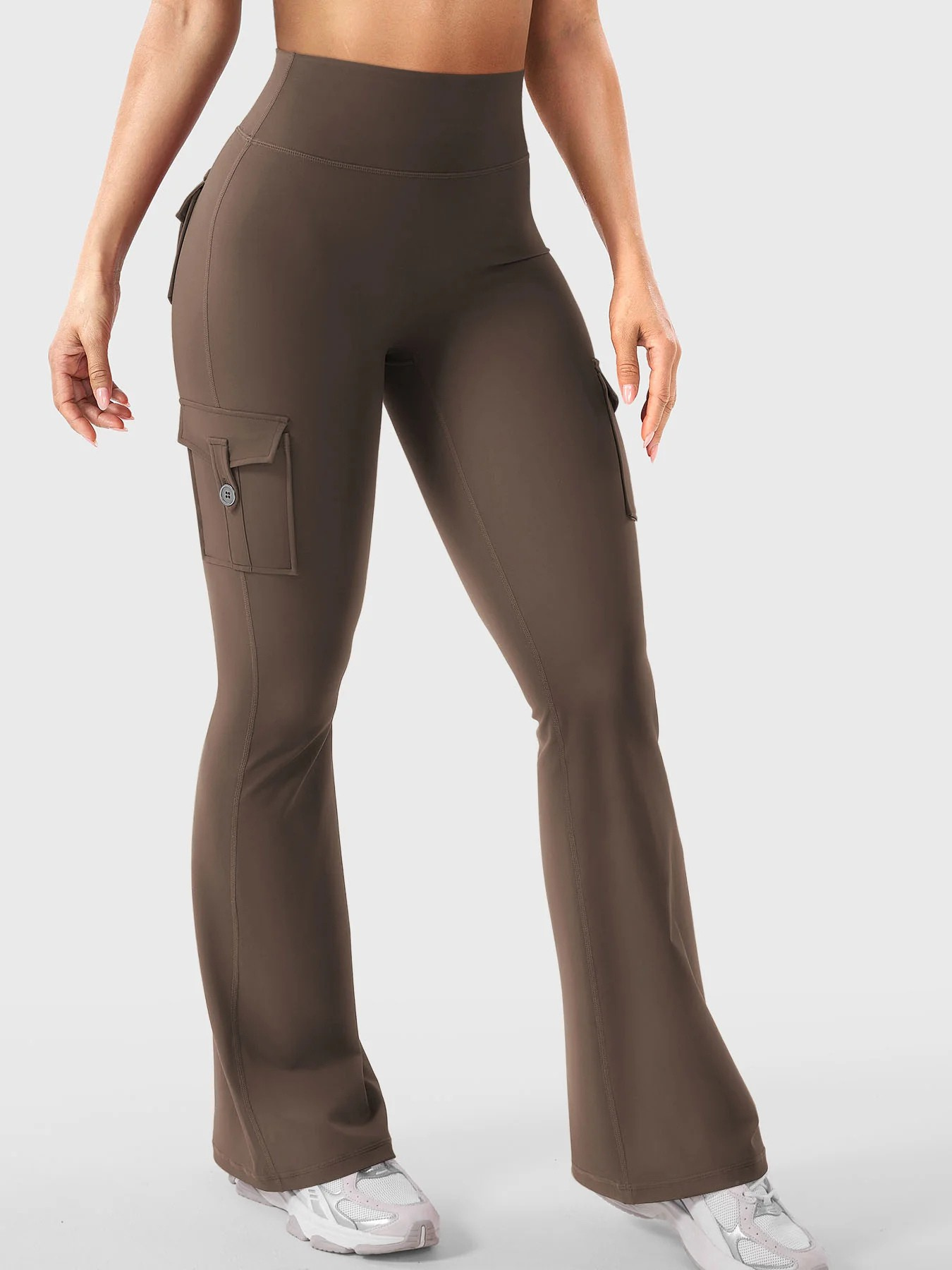 FlexFlare | Cargo Legging - Koffiebruin