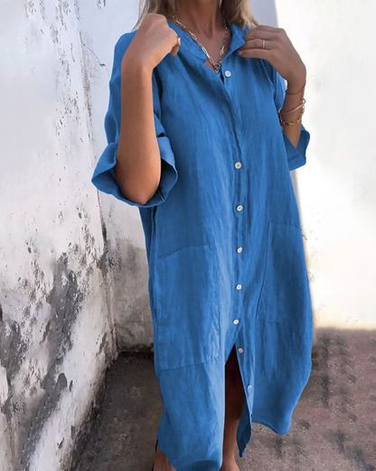 Relaxte Lange Shirtjurk | Subtiele kracht in iedere stap