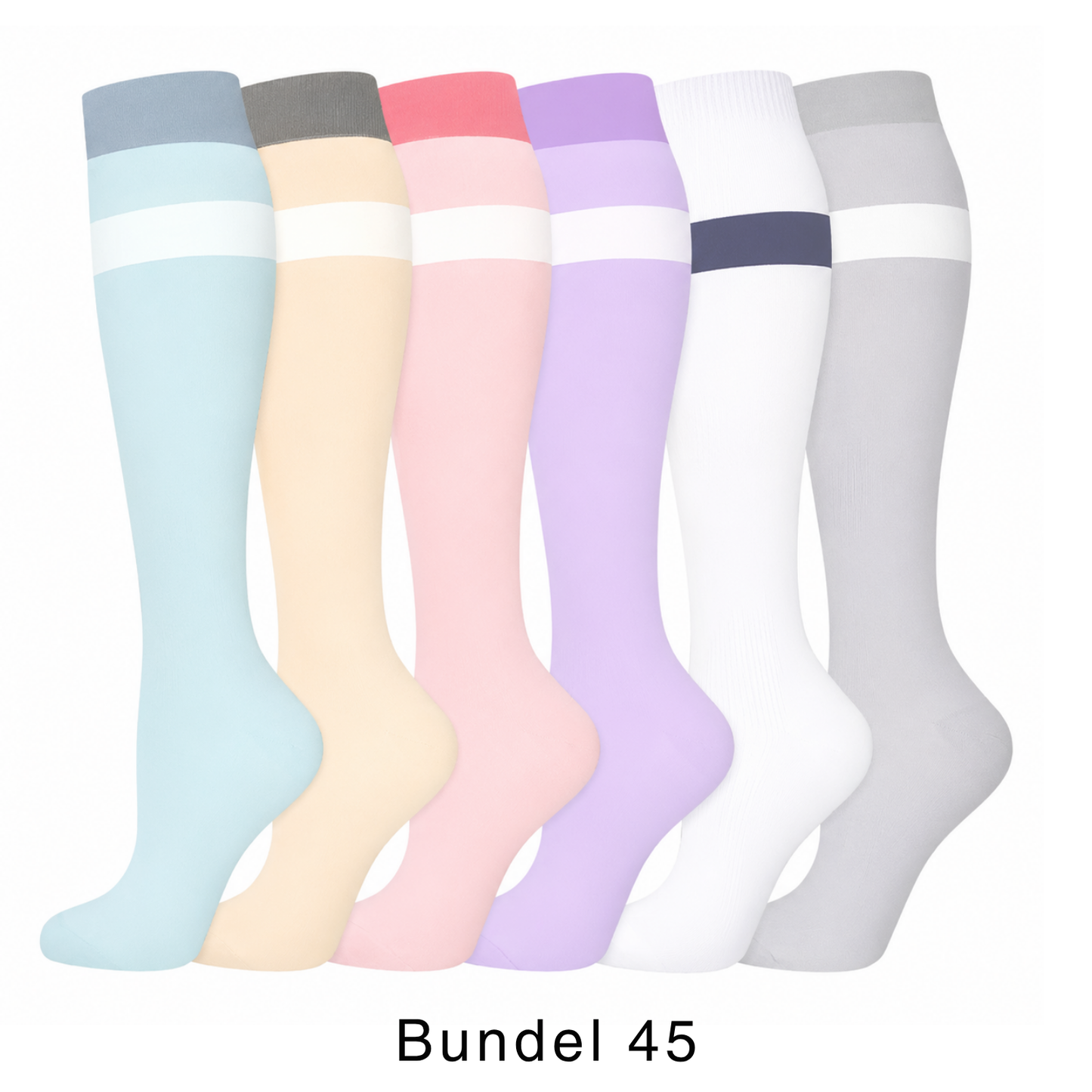 Colorify | Kleurrijke compressiekous (6 paar)