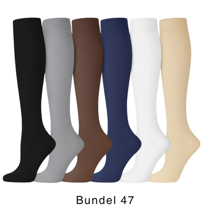 Colorify | Kleurrijke compressiekous (6 paar)