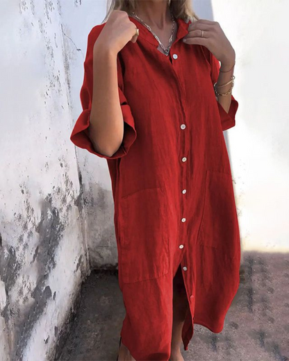 Relaxte Lange Shirtjurk | Subtiele kracht in iedere stap