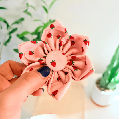 BloomPaws | Verstelbare Hondenhalsband -  Rosie Aardbei