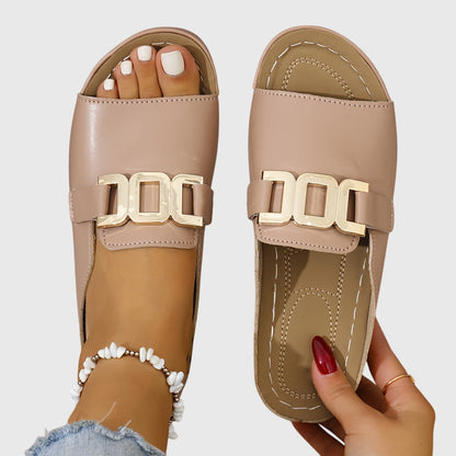 Kathryn Slide Sandal – Een subtiel statement voor verzorgde zomerdagen